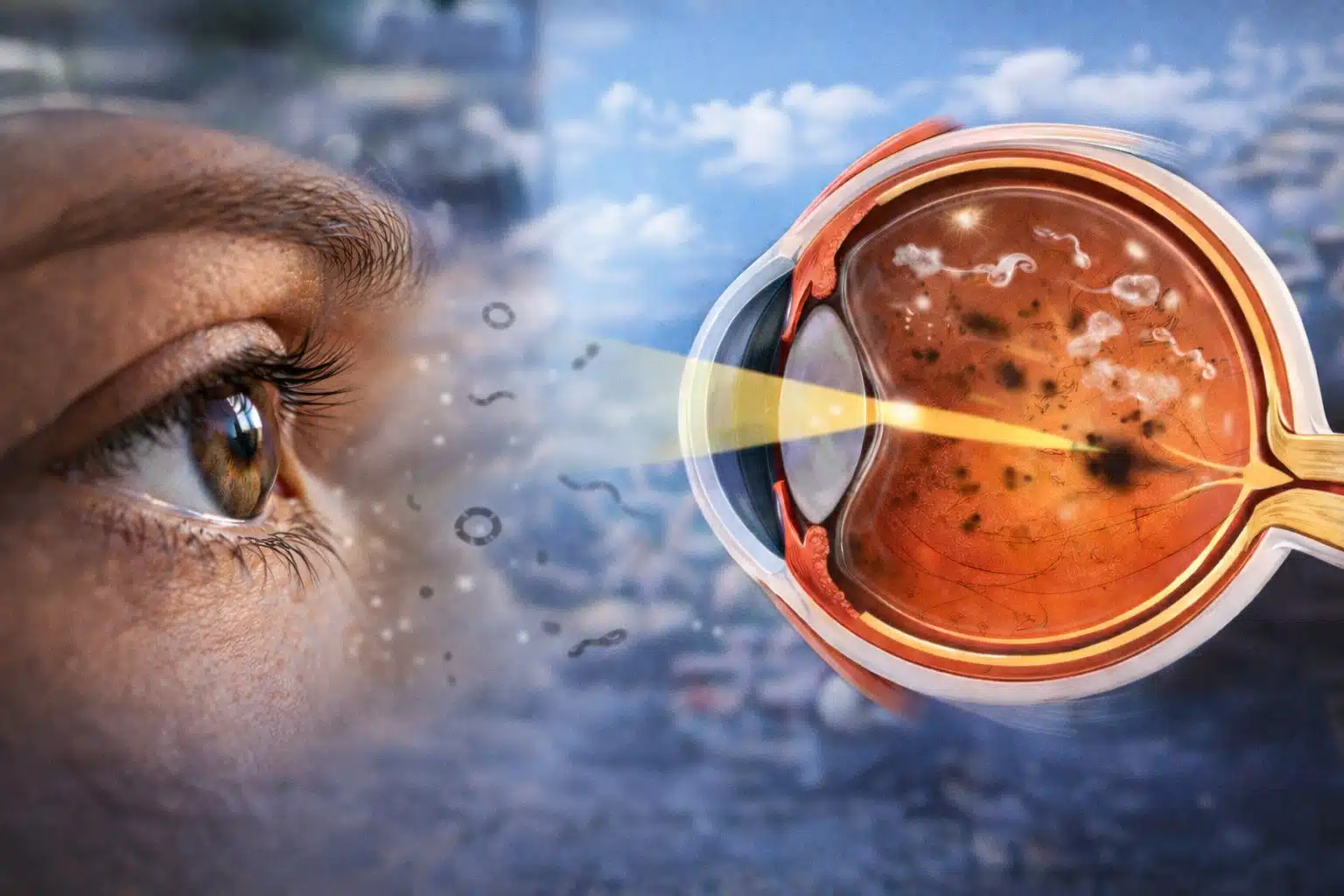 Eye floaters visual explanation